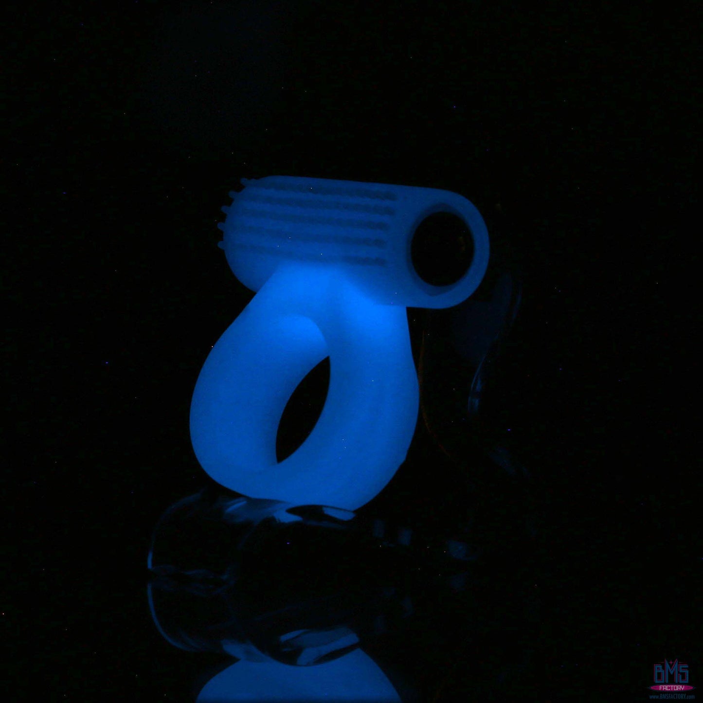PowerBullet – Cosmic Ring – Vibrating Cock Ring – Glow-in-the-Dark Blue