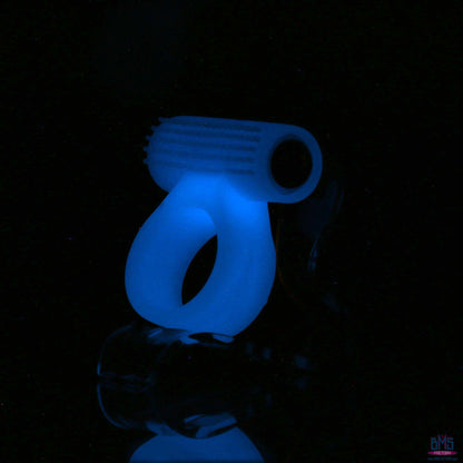 PowerBullet – Cosmic Ring – Vibrating Cock Ring – Glow-in-the-Dark Blue
