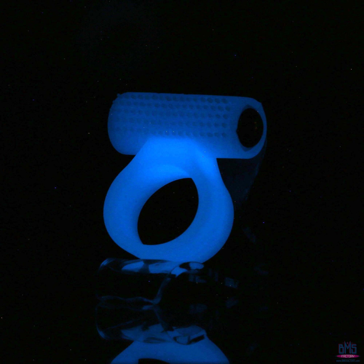PowerBullet – Cosmic Ring – Vibrating Cock Ring – Glow-in-the-Dark Blue