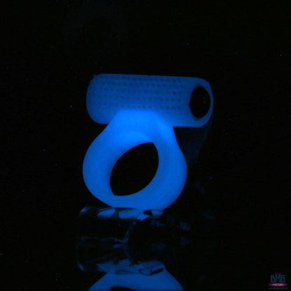 PowerBullet – Cosmic Ring – Vibrating Cock Ring – Glow-in-the-Dark Blue