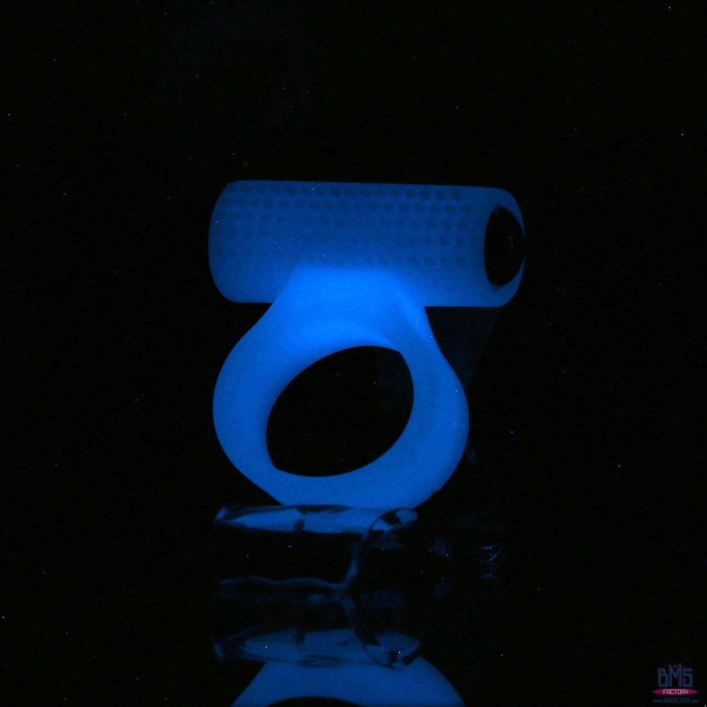 PowerBullet – Cosmic Ring – Vibrating Cock Ring – Glow-in-the-Dark Blue