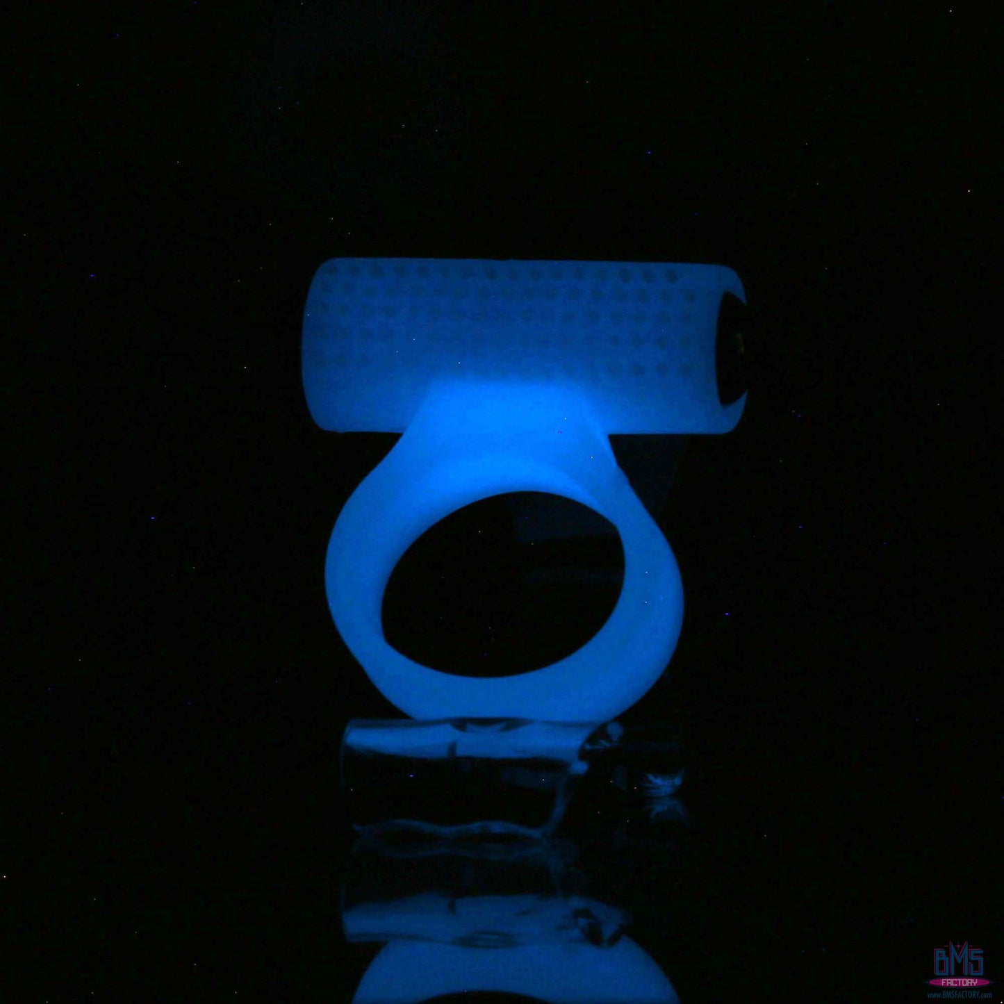 PowerBullet – Cosmic Ring – Vibrating Cock Ring – Glow-in-the-Dark Blue