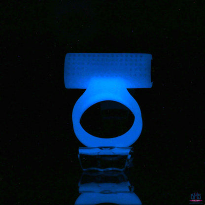 PowerBullet – Cosmic Ring – Vibrating Cock Ring – Glow-in-the-Dark Blue