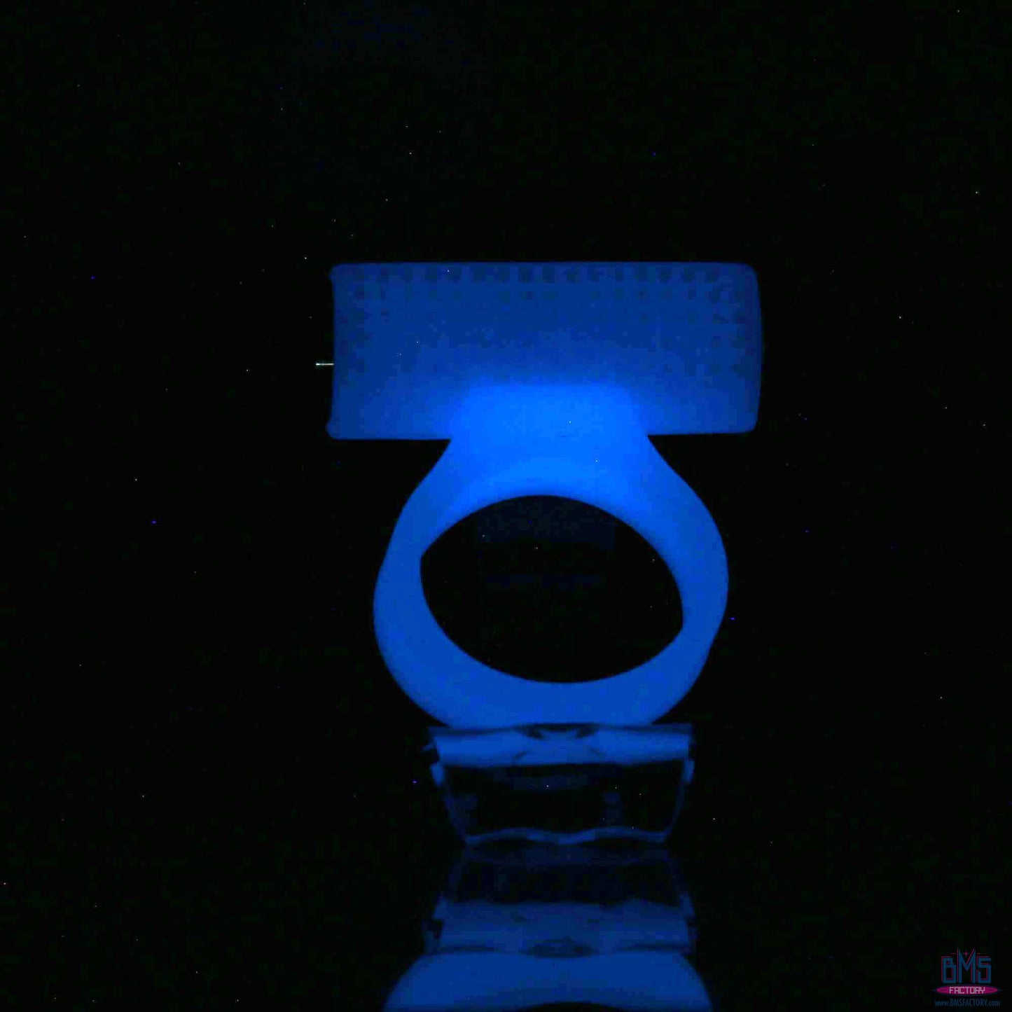 PowerBullet – Cosmic Ring – Vibrating Cock Ring – Glow-in-the-Dark Blue