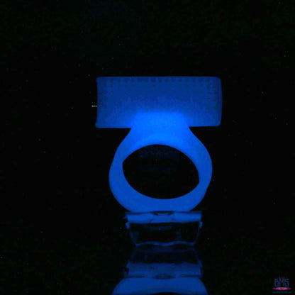 PowerBullet – Cosmic Ring – Vibrating Cock Ring – Glow-in-the-Dark Blue