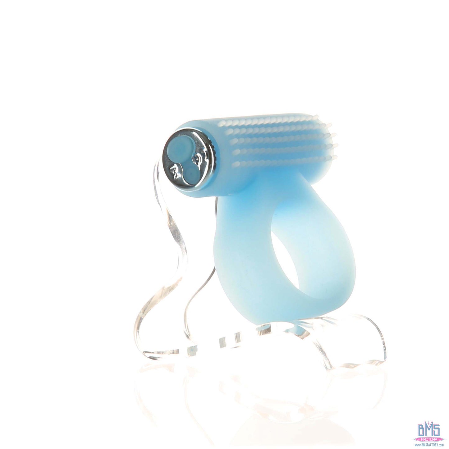 PowerBullet – Cosmic Ring – Vibrating Cock Ring – Glow-in-the-Dark Blue
