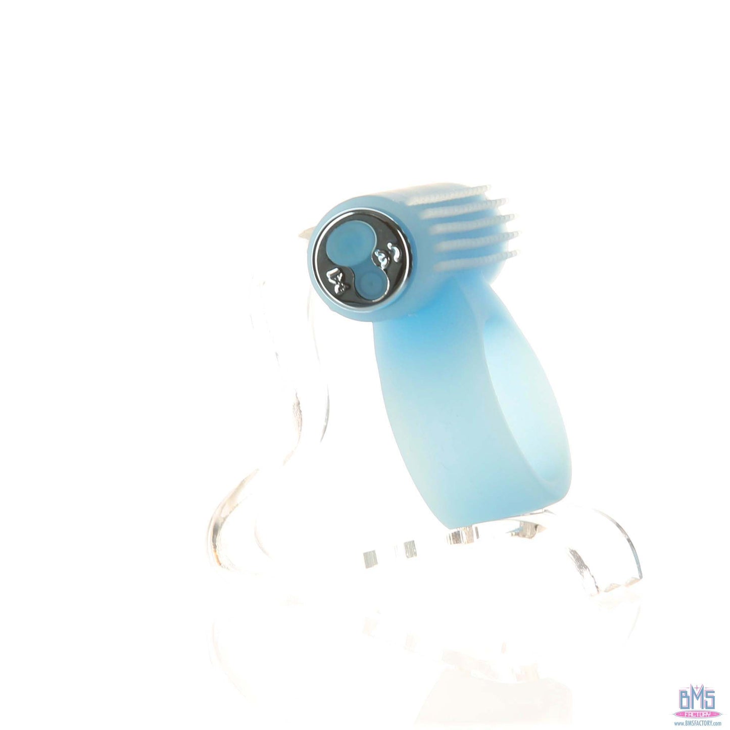 PowerBullet – Cosmic Ring – Vibrating Cock Ring – Glow-in-the-Dark Blue