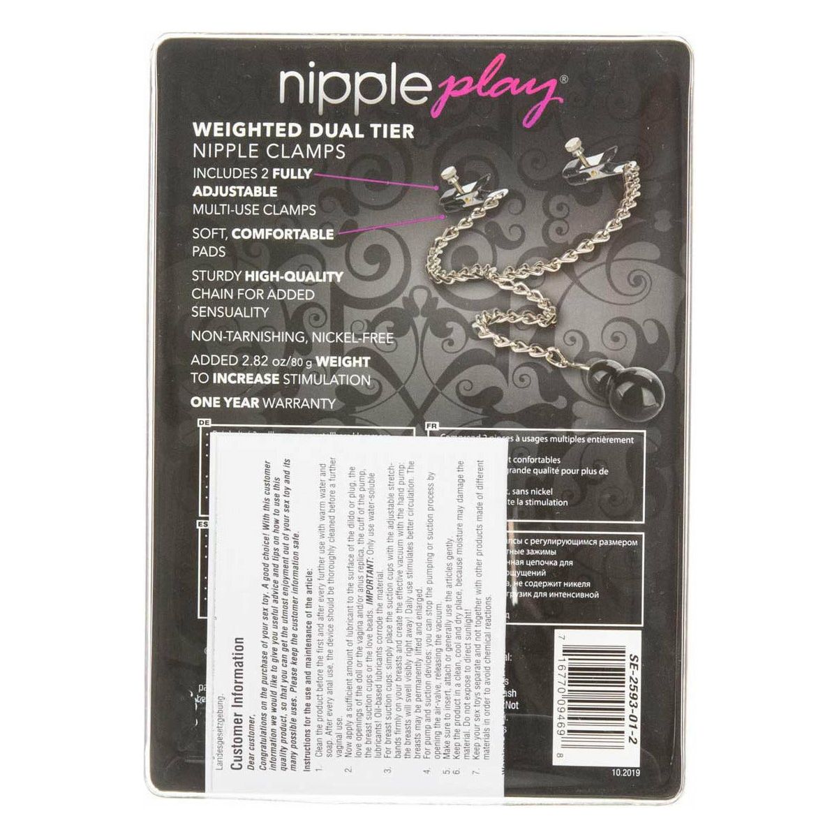 CalExotics® Nipple Play - Weighted Dual Tier Nipple Clamps