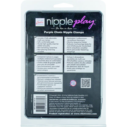 CalExotics® Purple Chain Nipple Clamps