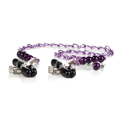 CalExotics® Purple Chain Nipple Clamps