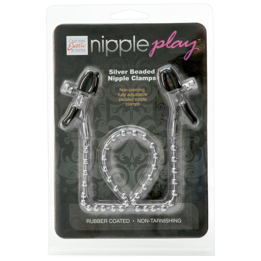 CalExotics® Silver Beaded Nipple Clamps