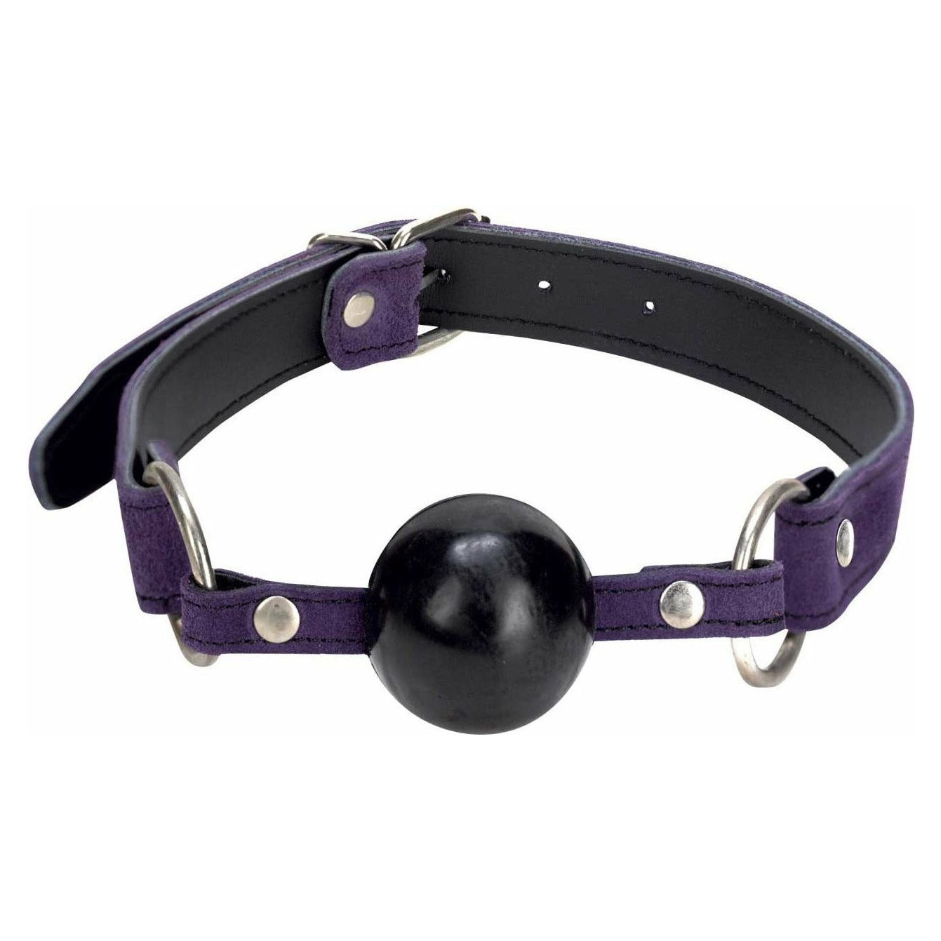 Punishment Purple Suede Bondage Ball Gag