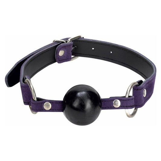 Punishment Purple Suede Bondage Ball Gag