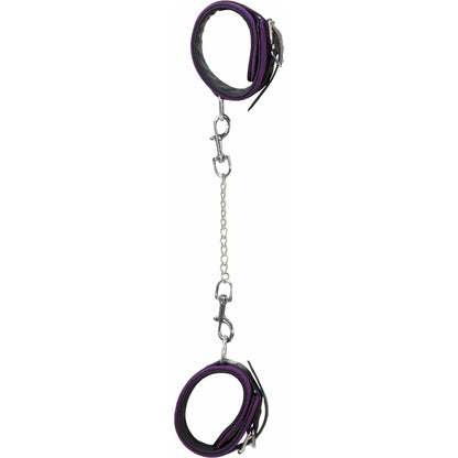 Punishment Purple Suede Bondage Wrist Cuffs