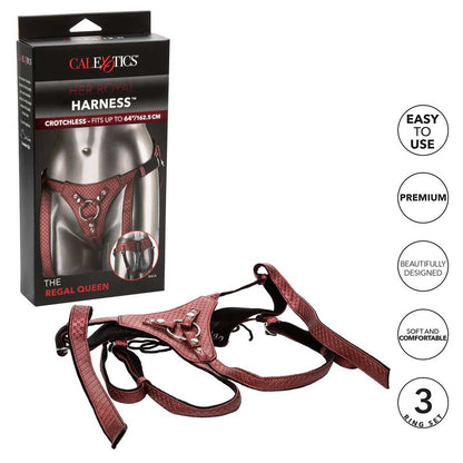 CalExotics® Her Royal Harness - The Regal Queen - Red