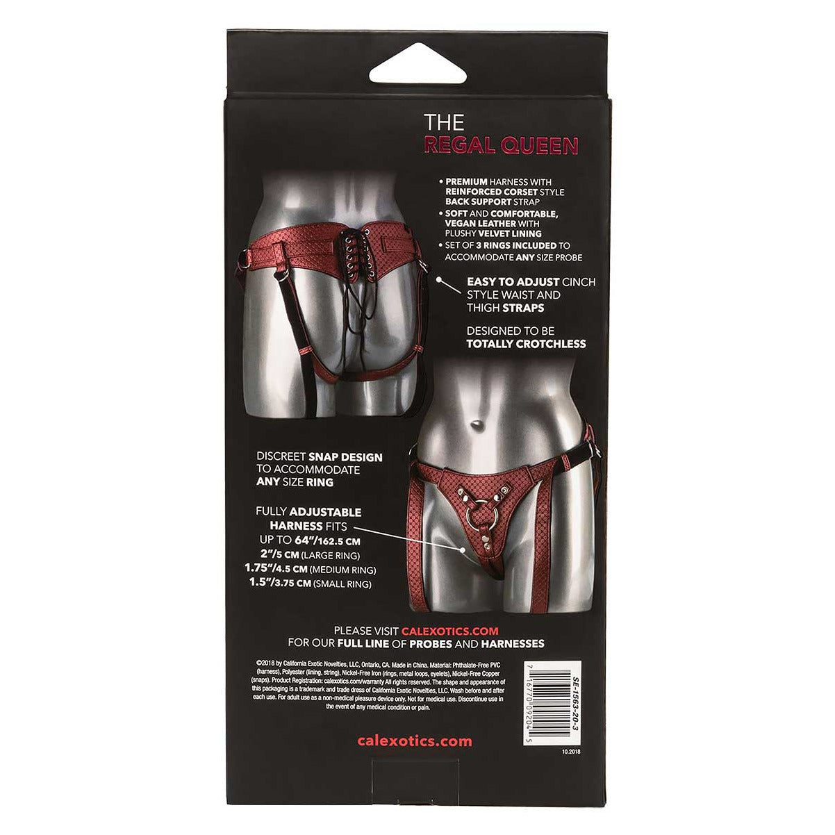 CalExotics® Her Royal Harness - The Regal Queen - Red