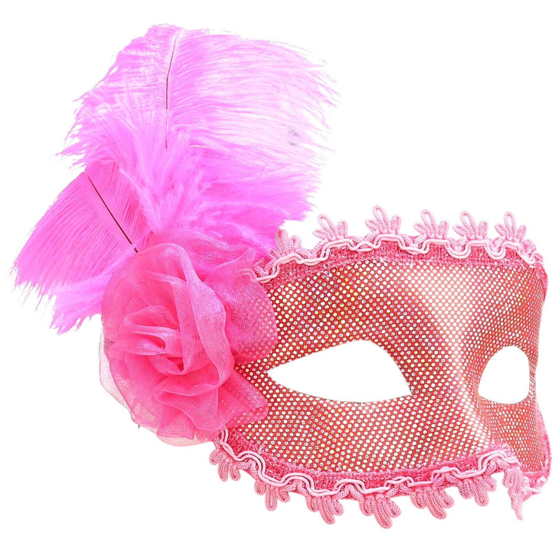 Secretly Yours Feather Mask - Pink