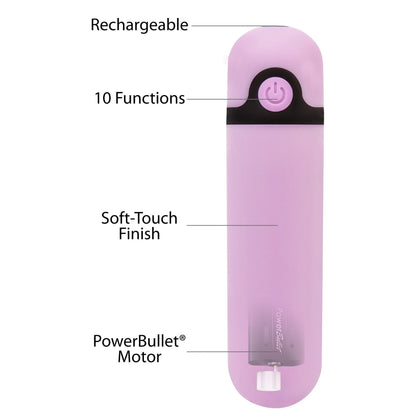 PowerBullet Simple and True - Rechargeable Vibrating Bullet - Purple