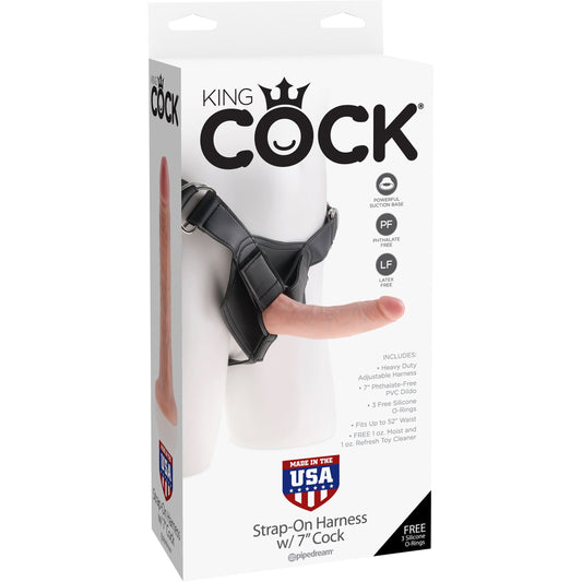 Pipedream Products King Cock Strap-On Harness with 7 Inch Cock