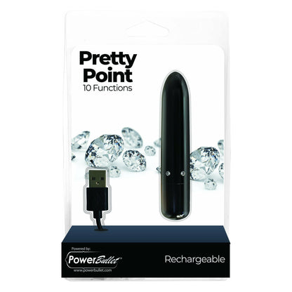PowerBullet Pretty Point – Bullet Vibrator – Rechargeable – Black
