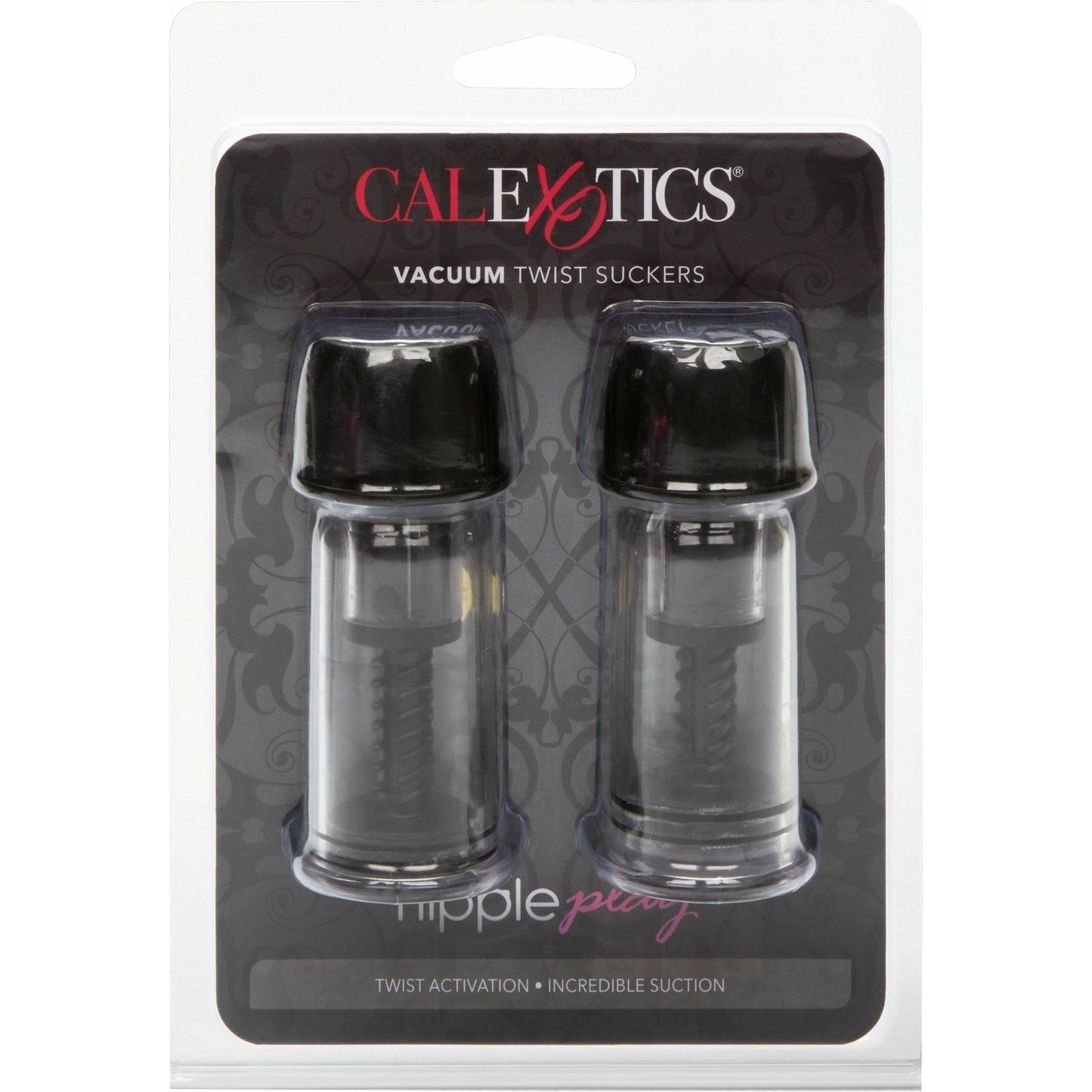 CalExotics® Nipple Play Vacuum Twist Suckers - Black