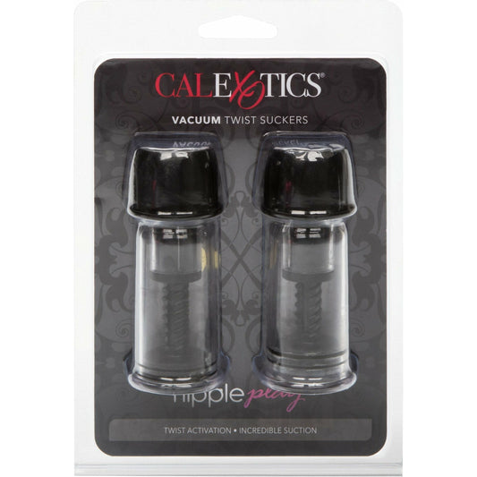 CalExotics® Nipple Play Vacuum Twist Suckers - Black