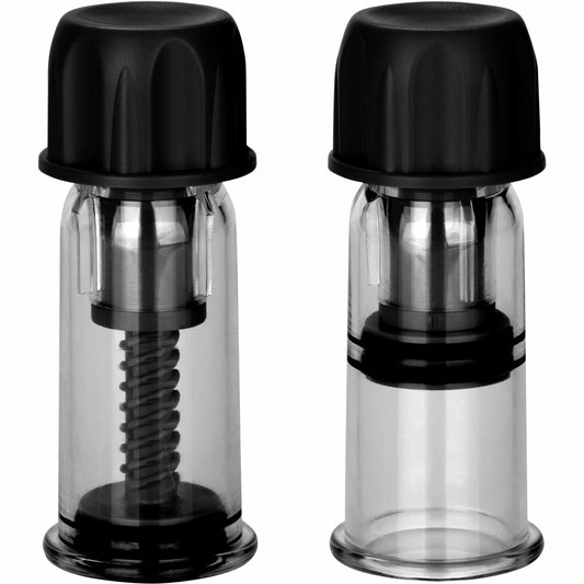 CalExotics® Nipple Play Vacuum Twist Suckers - Black