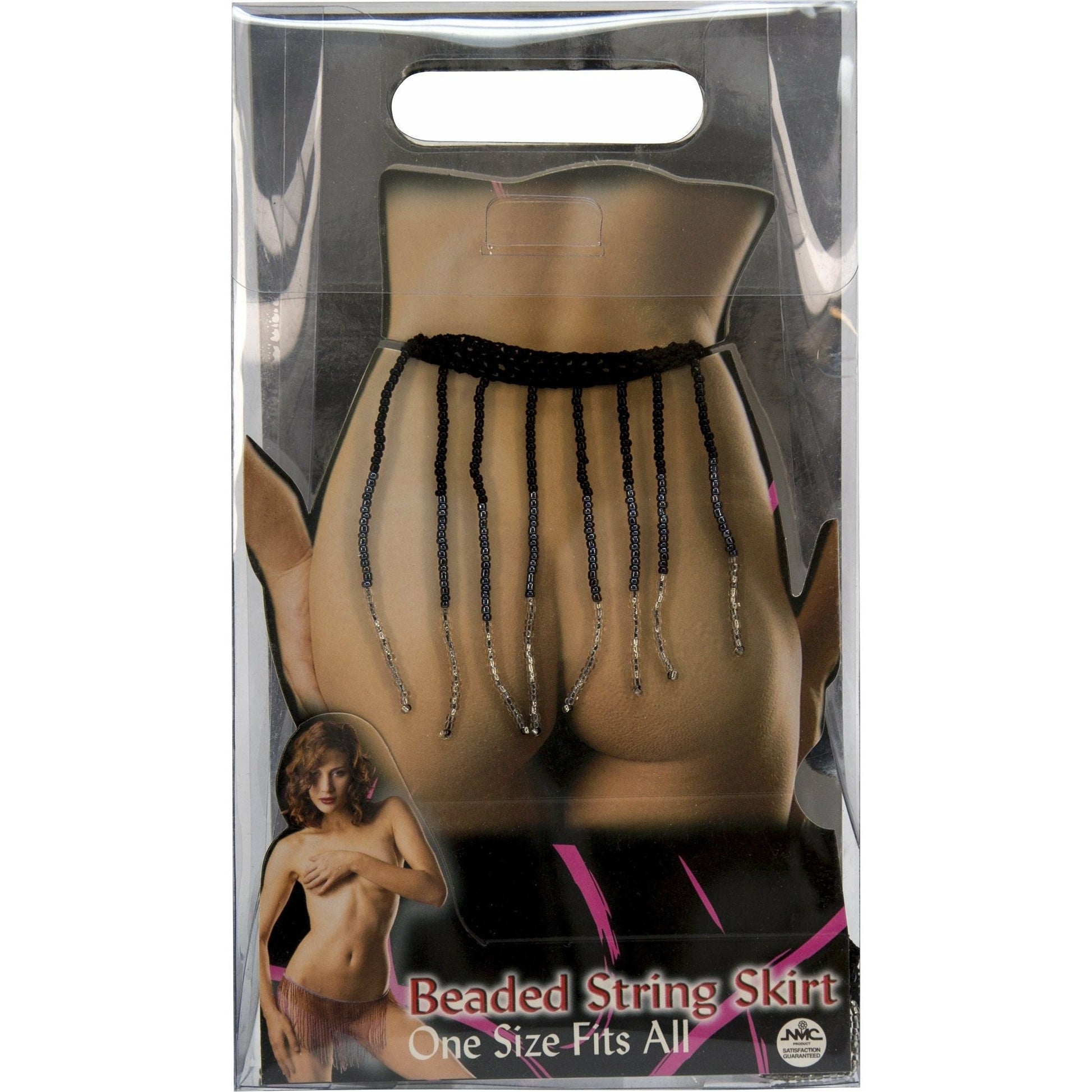 Nanma Beaded String Skirt - Black