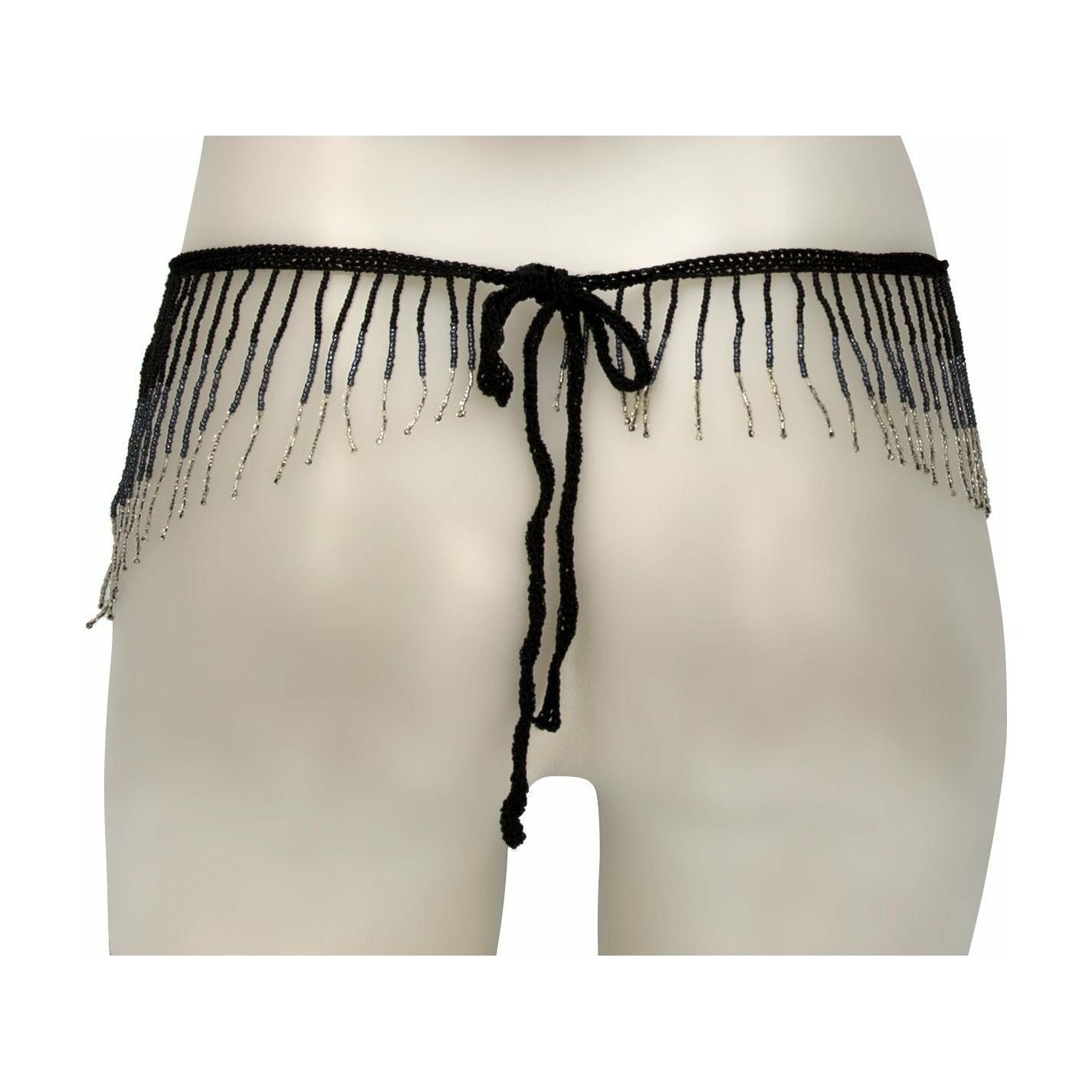 Nanma Beaded String Skirt - Black