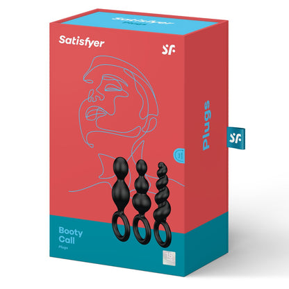 Satisfyer Butt Plugs – 3 Piece Added Value Pack – Black