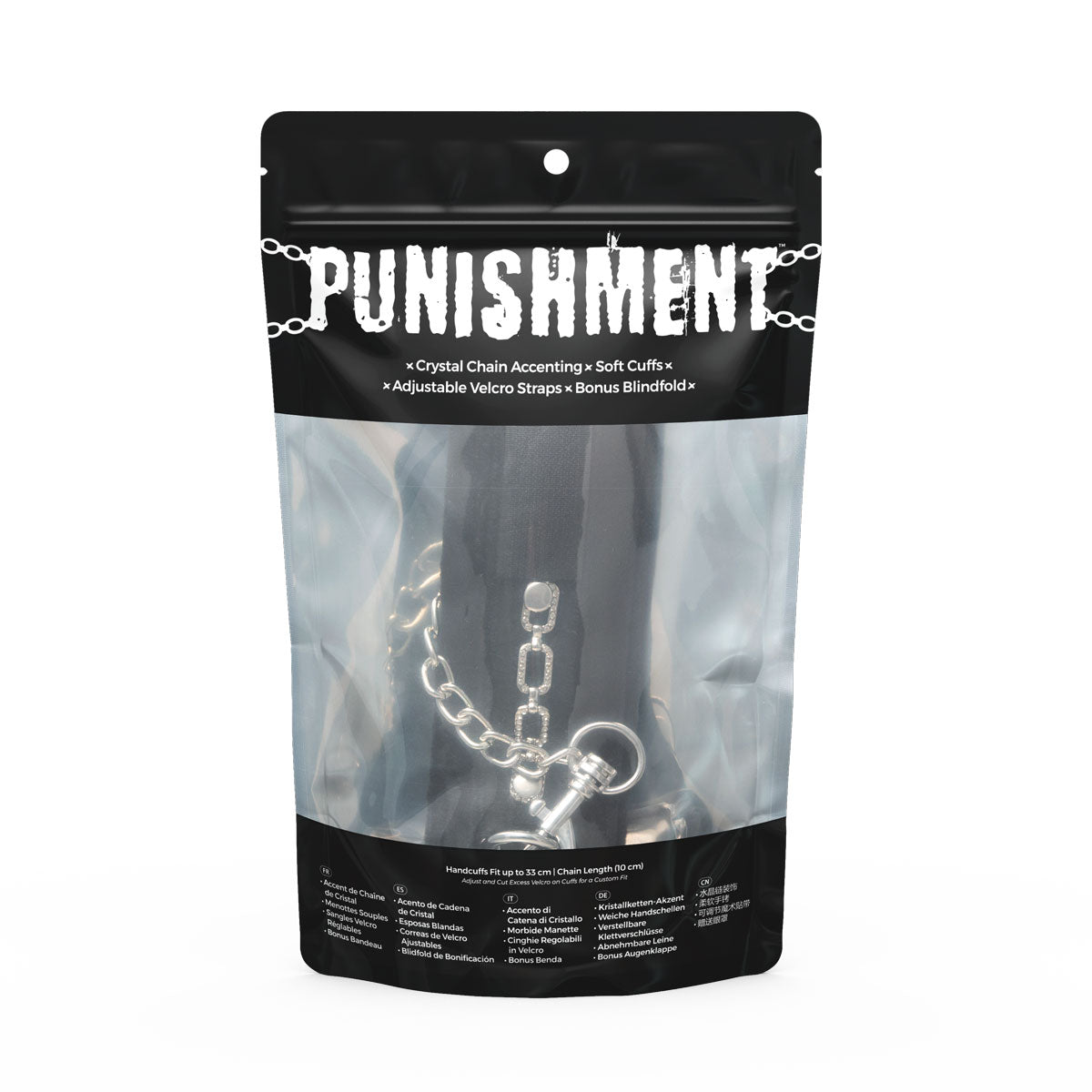 Punishment - Crystal Detail Handcuffs – Black