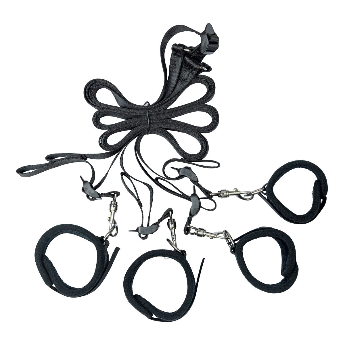 Punishment - 5-Piece Bed Restraint Kit – Black