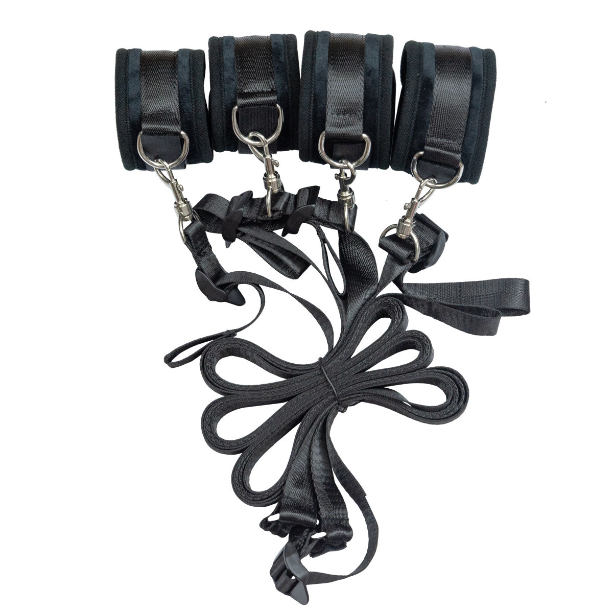 Punishment - 5-Piece Bed Restraint Kit – Black