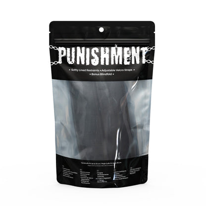 Punishment - Thigh to Wrist Restraints - Black