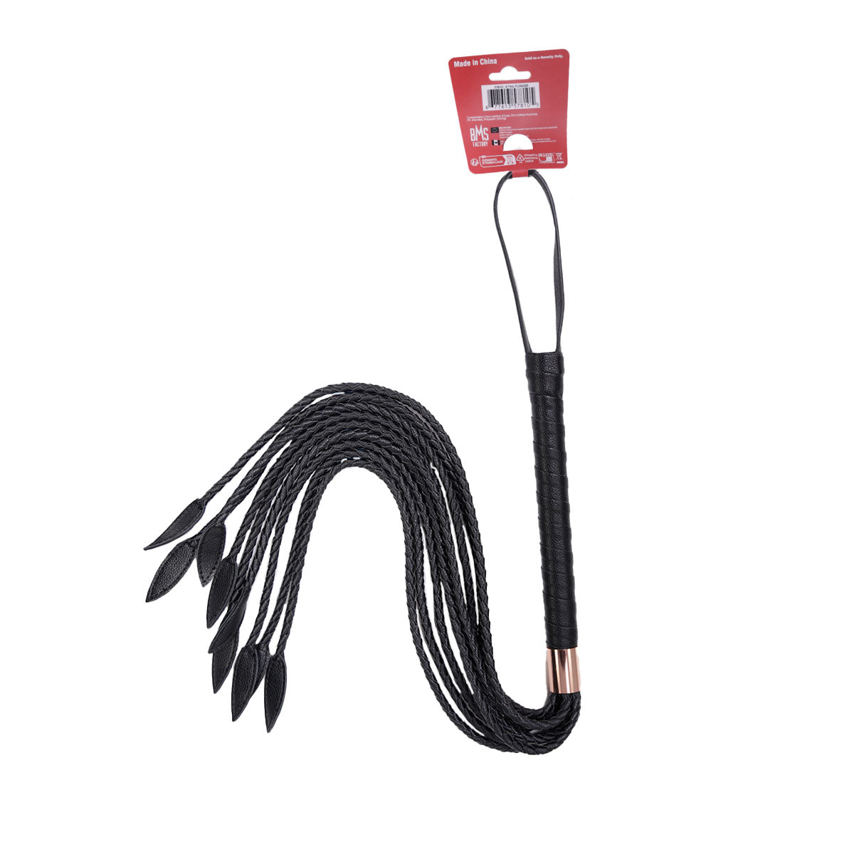 Punishment Rose Gold Braided 9 Tail Flogger