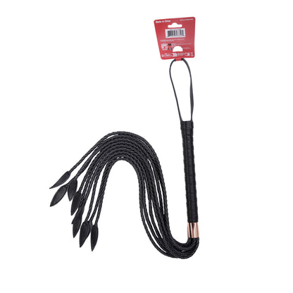Punishment Rose Gold Braided 9 Tail Flogger