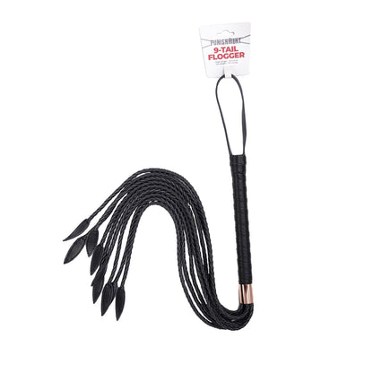 Punishment Rose Gold Braided 9 Tail Flogger