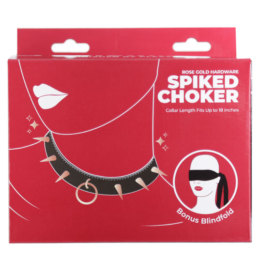 Punishment Rose Gold Spiked Choker