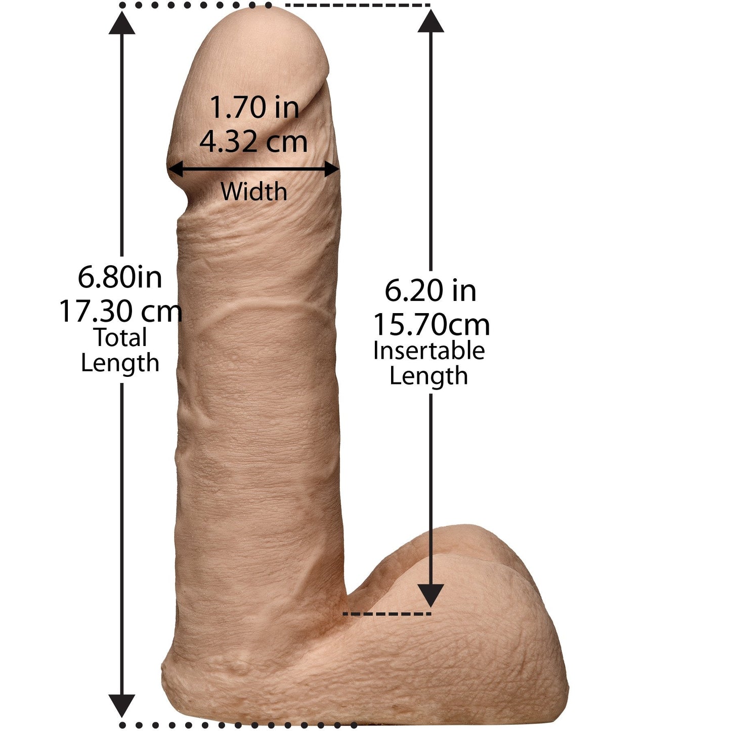 Doc Johnson 7 Inch Ultra Realistic 3 Cock With Harness