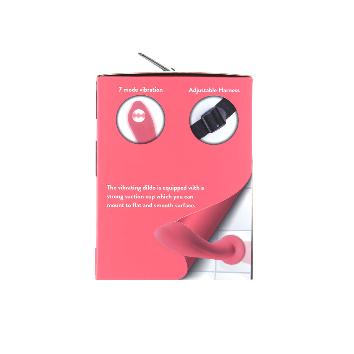 Seven Creations 7” Vibrating Strap-On & Harness – Pink