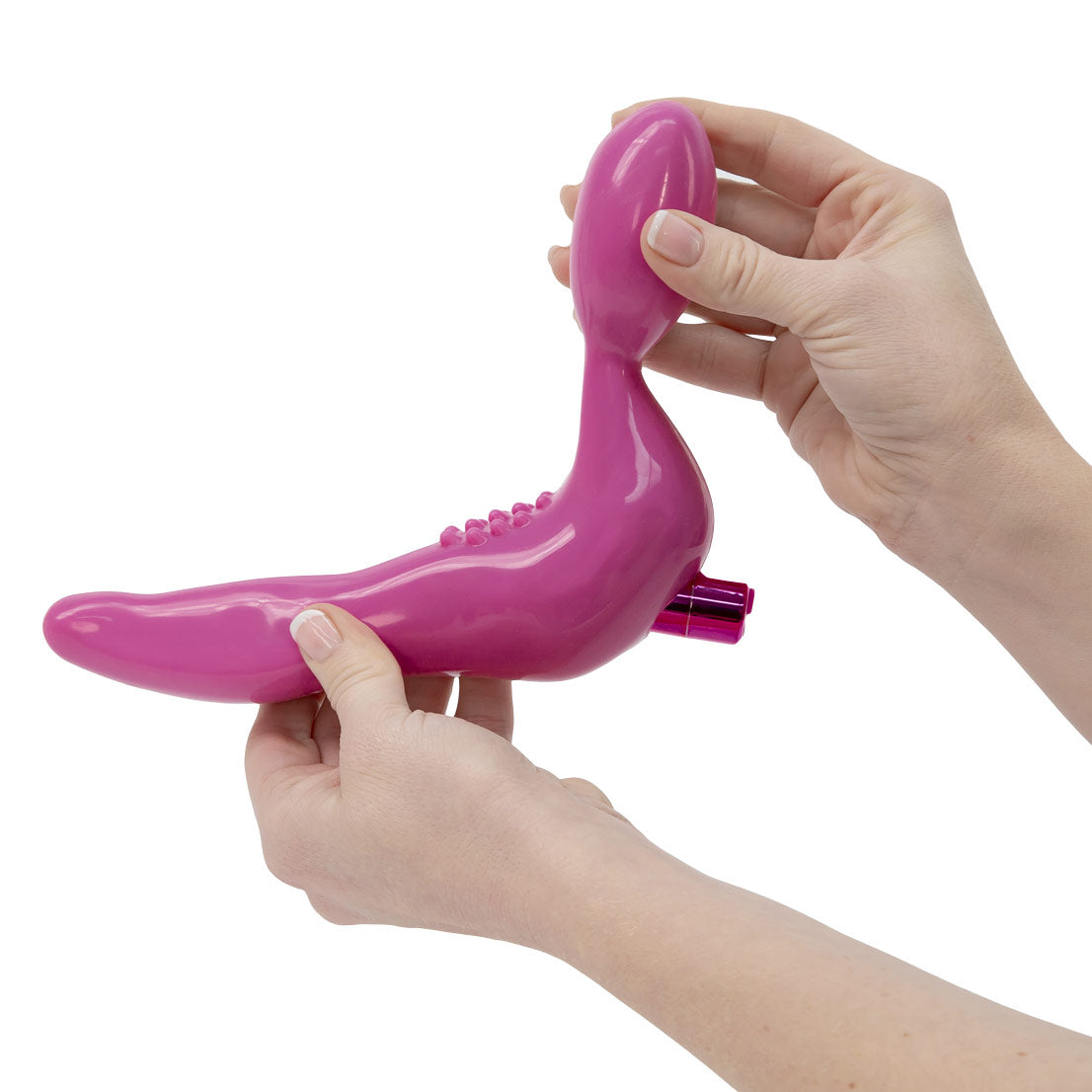 Pure Love® - Strapless Strap-On Silicone Dildo With Vibrating Bullet – Pink