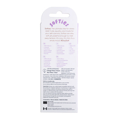 Softies 4” Dual Silicone Body Vibe – Purple