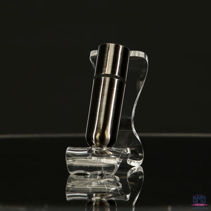 First-Class Bullet - 2.5" Bullet Vibrator with Key Chain Pouch - Gun Metal