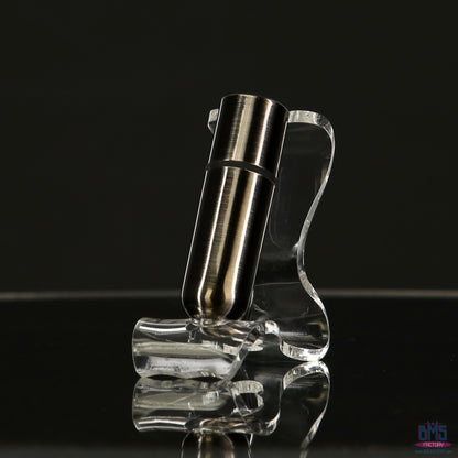 First-Class Bullet - 2.5" Bullet Vibrator with Key Chain Pouch - Gun Metal