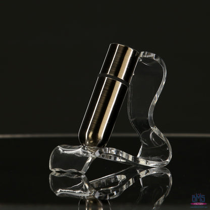 First-Class Bullet - 2.5" Bullet Vibrator with Key Chain Pouch - Gun Metal