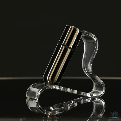 First-Class Bullet - 2.5" Bullet Vibrator with Key Chain Pouch - Gun Metal