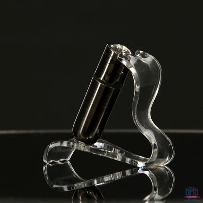First-Class Bullet - 2.5" Bullet Vibrator with Key Chain Pouch - Gun Metal