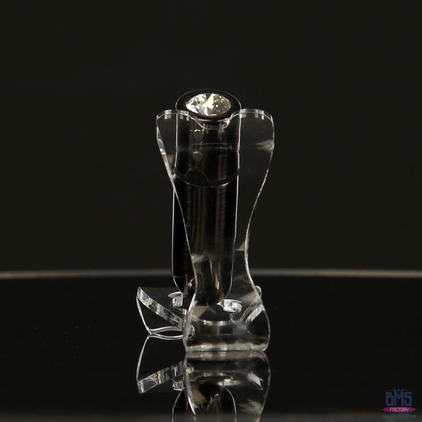 First-Class Bullet - 2.5" Bullet Vibrator with Key Chain Pouch - Gun Metal