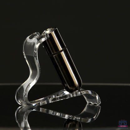 First-Class Bullet - 2.5" Bullet Vibrator with Key Chain Pouch - Gun Metal