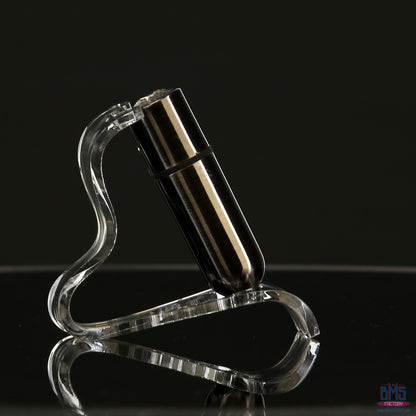 First-Class Bullet - 2.5" Bullet Vibrator with Key Chain Pouch - Gun Metal